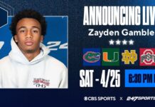 Top247 S Zayden Gamble set to commit Saturday between four finalists