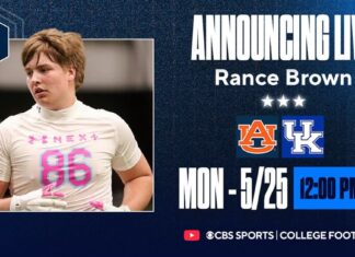 Three-star OL Rance Brown choosing between 2 SEC schools this Monday on CBS Sports