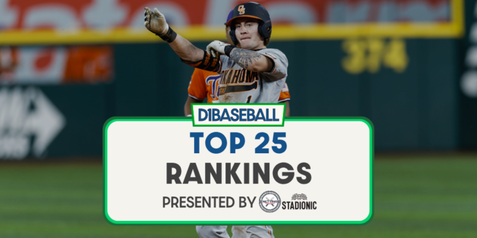 D1Baseball Top 25: UCLA remains No. 1, Oklahoma State and Cincinnati enter • D1Baseball