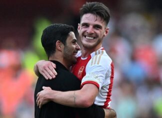 Arsenal midfielder Declan Rice on “incredible” feeling of winning the Premier League (Video)